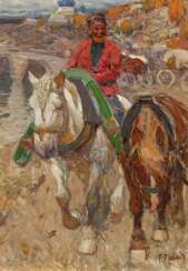 Franz Roubaud. Return from Horse Market