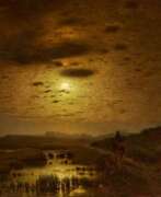 Луи Дузетт. Louis Douzette. Moorland Landscape in the Light of the Full Moon
