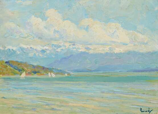 Edward Cucuel. View over the Stanberg Lake to the Mountains - photo 1