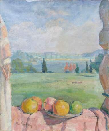 Kurt Kühn. Still Life with Apples on the Veranda of the Studio above a Lake - photo 1
