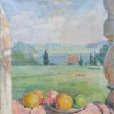 Kurt Kühn. Still Life with Apples on the Veranda of the Studio above a Lake - фото 1