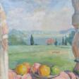 Kurt Kühn. Still Life with Apples on the Veranda of the Studio above a Lake - Prix ​​des enchères