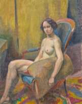 Kurt Kühn. Nude Female Sitting in an Armchair
