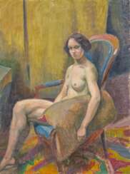Kurt Kühn. Nude Female Sitting in an Armchair