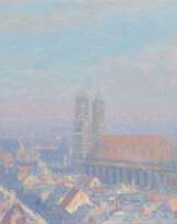 Charles Joh. Palmié. Morning View over the Rooftops to the Liebfrauenkirche in Munich
