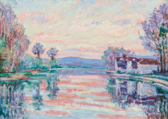 Armand Guillaumin. Morning Atmosphere on the Banks of the Seine near Samois - фото 1