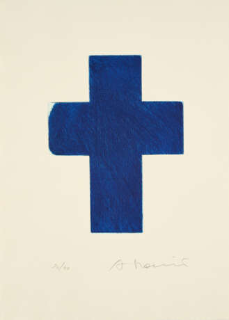 Arnulf Rainer. Blaues Kreuz - Foto 1