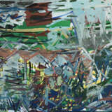 "Холодный ветер" Papier Gouache Expressionnisme abstrait Peinture de paysage Russie 2023 - photo 1