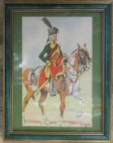 "Офицер-телохранитель в Германии, 1798 год". Франция, 1920-30-е гг. "Офицер-телохранитель в Германии, 1798 год". Франция, 1920-30-е гг.