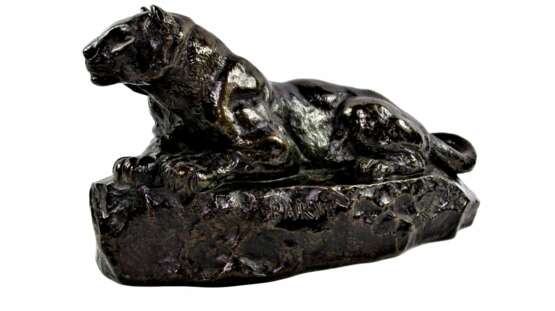 Bronze D&rsquo;Antoine-Louis BARYE (1795-1875) Panth&egrave;re De Tunis N&deg;1 Bronze Romanticism 19th century - Foto 1