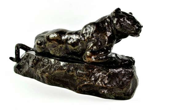 Bronze D&rsquo;Antoine-Louis BARYE (1795-1875) Panth&egrave;re De Tunis N&deg;1 Bronze Romanticism 19th century - Foto 2