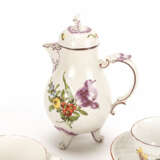 Ludwigsburg coffee pot and cups with flower painting - photo 2