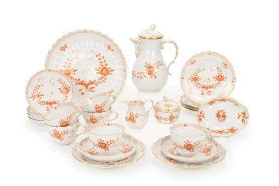 Meissen coffee service 'Indian painting in coral red' - photo 1