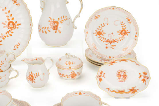 Meissen coffee service 'Indian painting in coral red' - фото 4