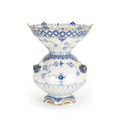 Royal Copenhagen große Vase 'Musselmalet' mit Schnecken - Foto 1