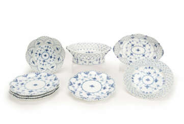 Royal Copenhagen 'Musselmalet' bowls and plates