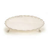 A George III silver tray with feet - photo 1