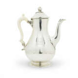 Silver coffee pot with leg handle - photo 1