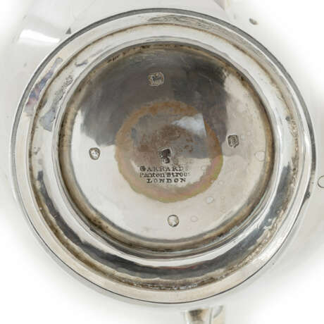 Silver coffee pot with leg handle - photo 4
