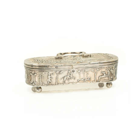 Silver tabatiere with seafaring and hunting motif - photo 1