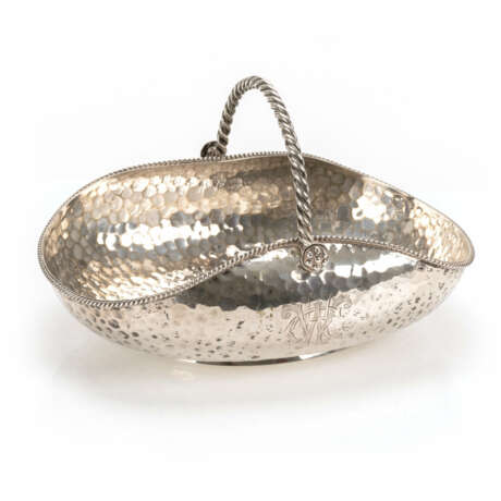 Silver pastry basket with handle - photo 2
