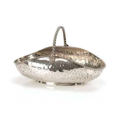 Silver pastry basket with handle - photo 4