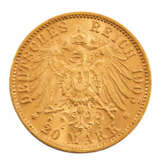 Sachsen/GOLD - 20 Mark 1905 E, - Foto 2