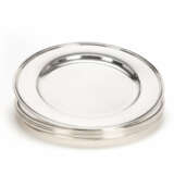 Kronen silver place plate with ribbed rim decoration - photo 1