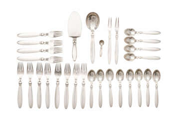Georg Jensen silver cutlery set 'Cactus Design No. 30'