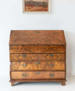Furniture. Baroque sloping flap chest of drawers