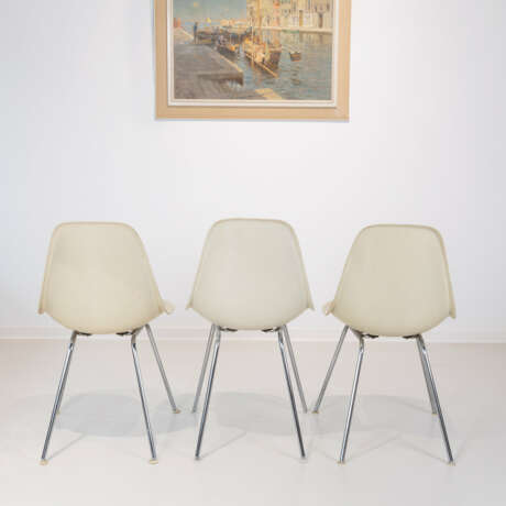 Herman Miller/Vitra drei DSX Plastic Side Chairs, S-Schale, Entwurf von Charles und Ray Eames - Foto 3