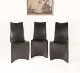 Driade Aleph three 'Ed Archer' chairs, design by Philippe Starck
