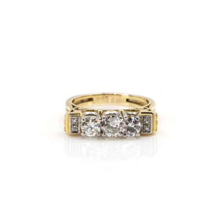 Art deco ring set with diamonds - photo 1