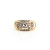 Art deco ring with diamond setting - photo 1