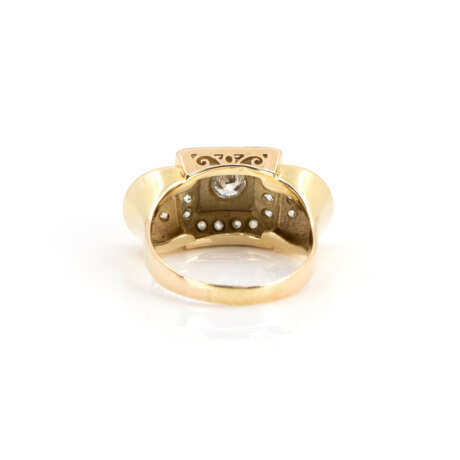 Art deco ring with diamond setting - photo 4