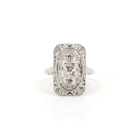 Art deco ring set with diamonds - фото 1
