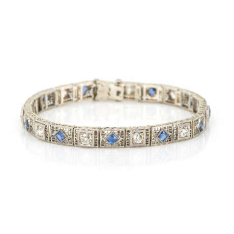 Bracelet with sapphire-diamond setting - фото 1