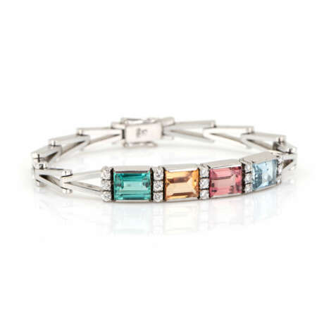 Bracelet with gemstone-diamond setting - photo 2