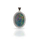 Opal pendant with diamond setting - photo 1