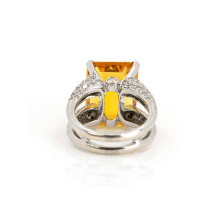 Ring mit Citrin-Diamantbesatz - Foto 4