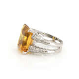Ring with citrine diamond setting - фото 6