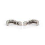 Pair of hoop earrings set with diamonds - фото 3