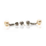 Stud earrings with pearl-diamond setting - photo 3