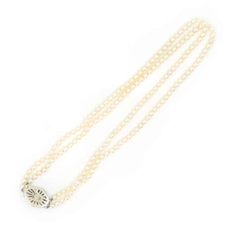 Pearl diamond necklace - фото 2