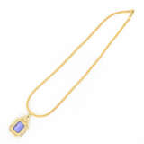 Necklace with tanzanite diamond pendant - фото 3