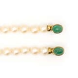 Perlencollier mit Smaragdbesatz - Foto 5