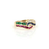 Ring mit Edelstein-Diamantbesatz - Foto 2