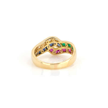 Ring mit Edelstein-Diamantbesatz - Foto 4