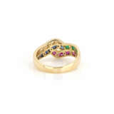 Ring mit Edelstein-Diamantbesatz - Foto 4