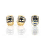 Jewelry set with sapphire-diamond setting - фото 1